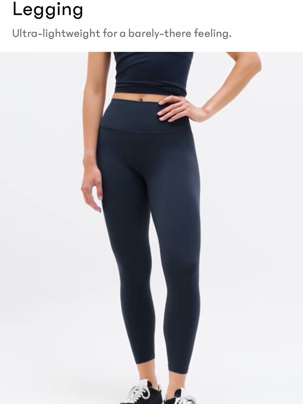 Navy High-Waist Active Leggings. Athleta Transcend 7/8 leggings